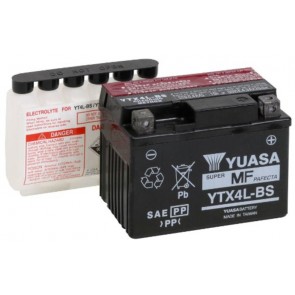 YUASA batteri YTX4L-BS W (CP) Inkl syra