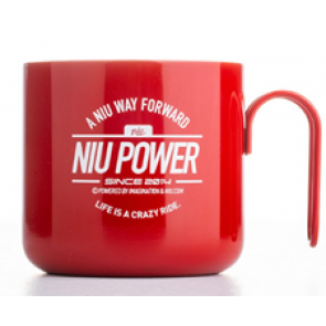 Kaffekopp metall NIU Power Röd